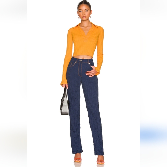 Helmut Lang long sleeve crop polo shirt - Picture 4 of 14